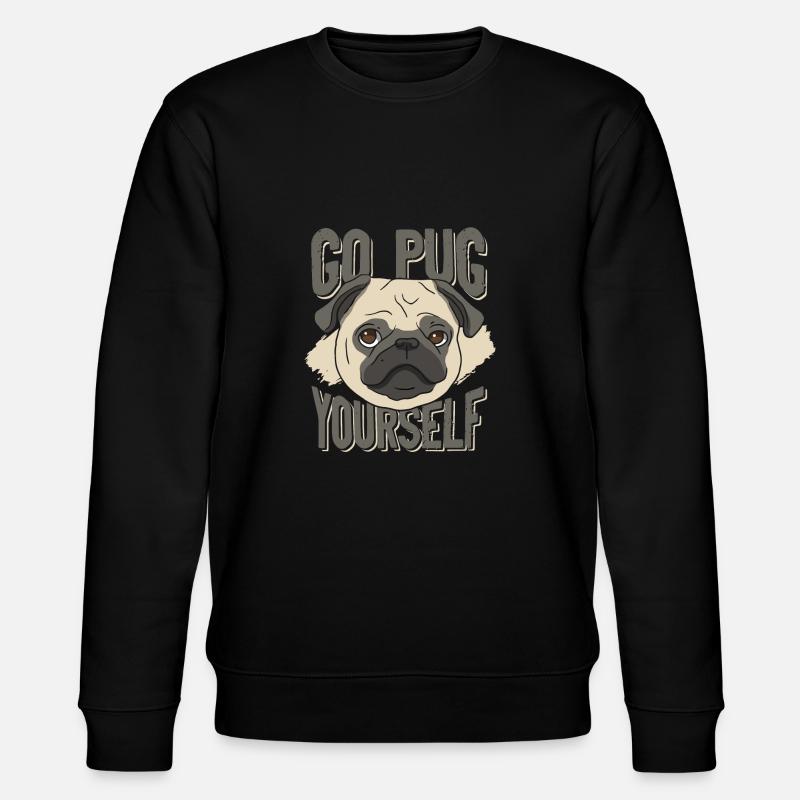 Go Pug Yourself - Stanley/Stella Unisex Bio-Sweatshirt CHANGER  - Schwarz