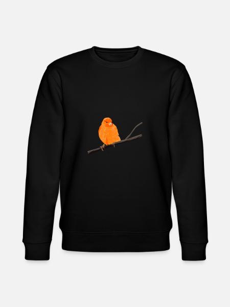 Canary on branch - Stanley/Stella CHANGER Unisex Organic Sweatshirt - black