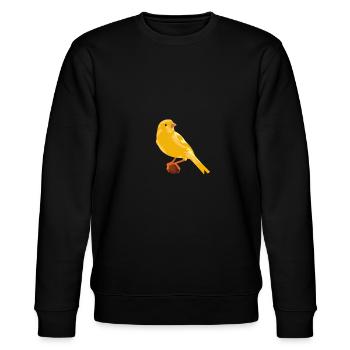 Kanarienvogel auf Zweig - Stanley/Stella Unisex Bio-Sweatshirt CHANGER  - Schwarz - Vorne - Nik (191cm) & Marisol (170cm)