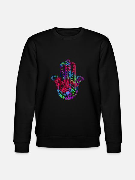 Hamsa hand of Fatima - Stanley/Stella CHANGER Unisex Organic Sweatshirt - black