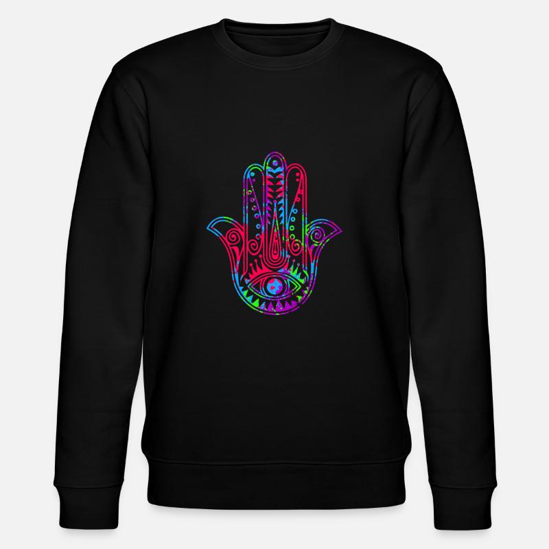 Hamsa main de Fatima - Sweat bio CHANGER Stanley/Stella Unisexe - noir