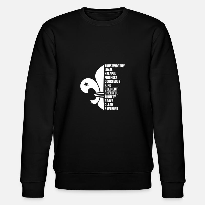 Pfadfinder Gesetze - Stanley/Stella Unisex Bio-Sweatshirt CHANGER  - Schwarz