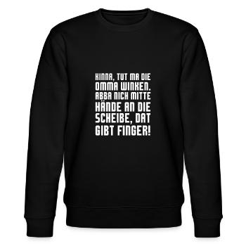 Ruhrpott Sprüche Ruhrgebiet Pottliebe Geschenk - Stanley/Stella Unisex Bio-Sweatshirt CHANGER  - Schwarz - Vorne - Nik (191cm) & Marisol (170cm)
