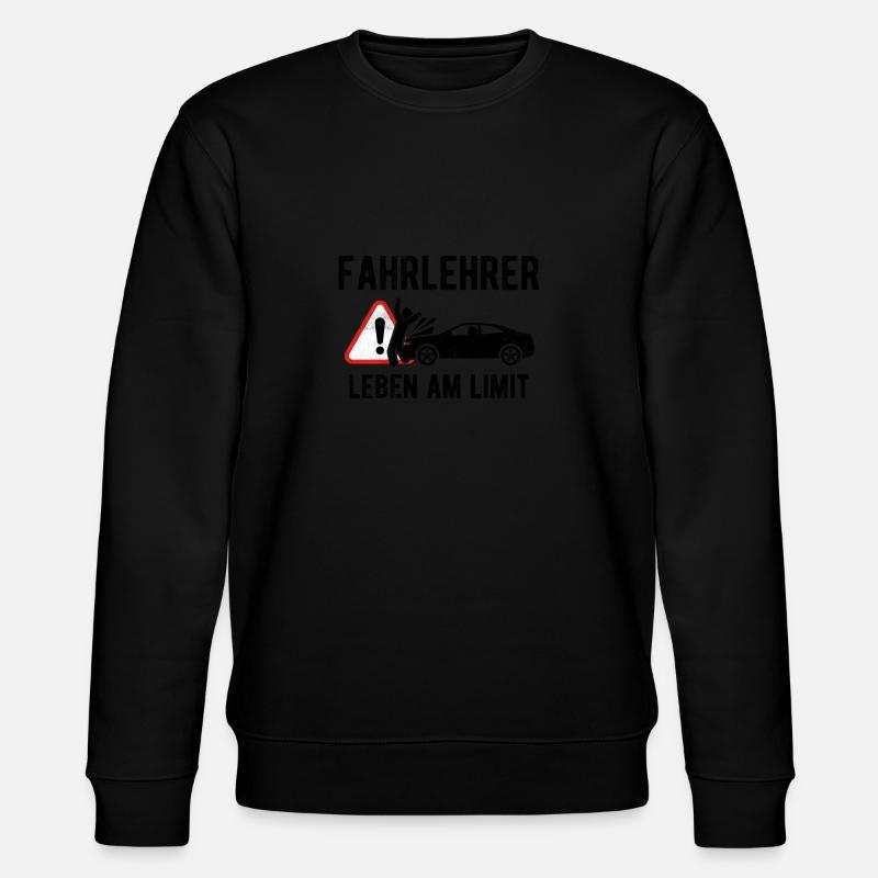 Fahrlehrer Fahrschullehrer Fahrschule Geschenk - Stanley/Stella Unisex Bio-Sweatshirt CHANGER  - Schwarz
