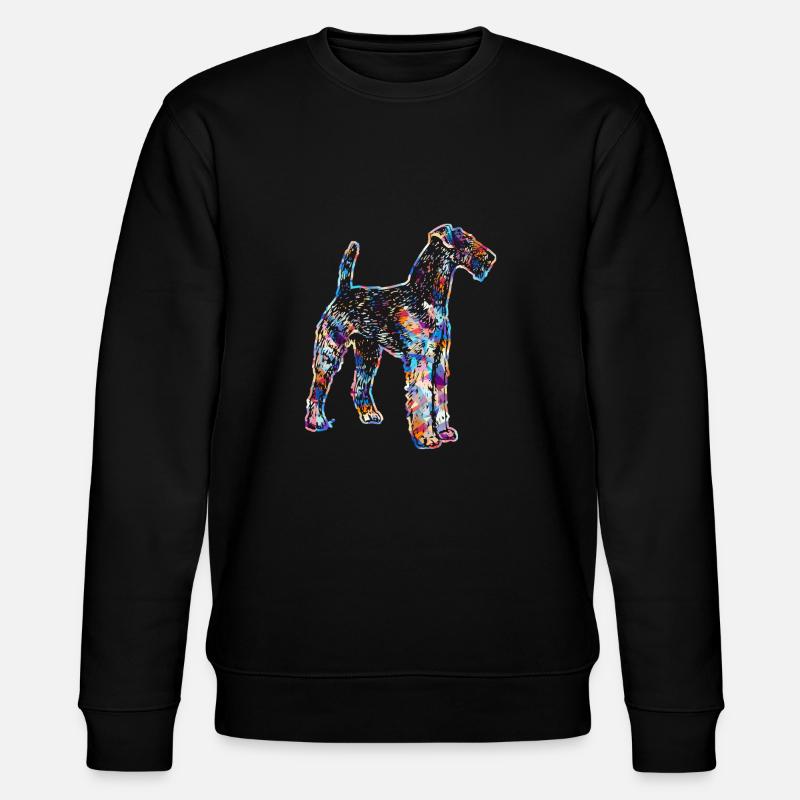 Airedale Terrier Chemises géométriques - Sweat bio CHANGER Stanley/Stella Unisexe - noir