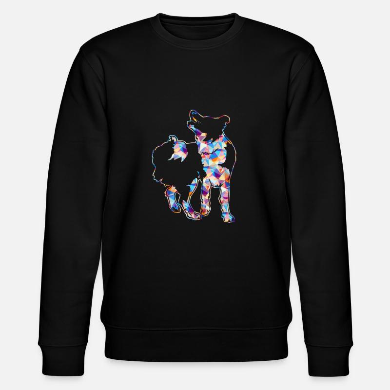 Border Collie Hemden - Stanley/Stella Unisex Bio-Sweatshirt CHANGER - Schwarz