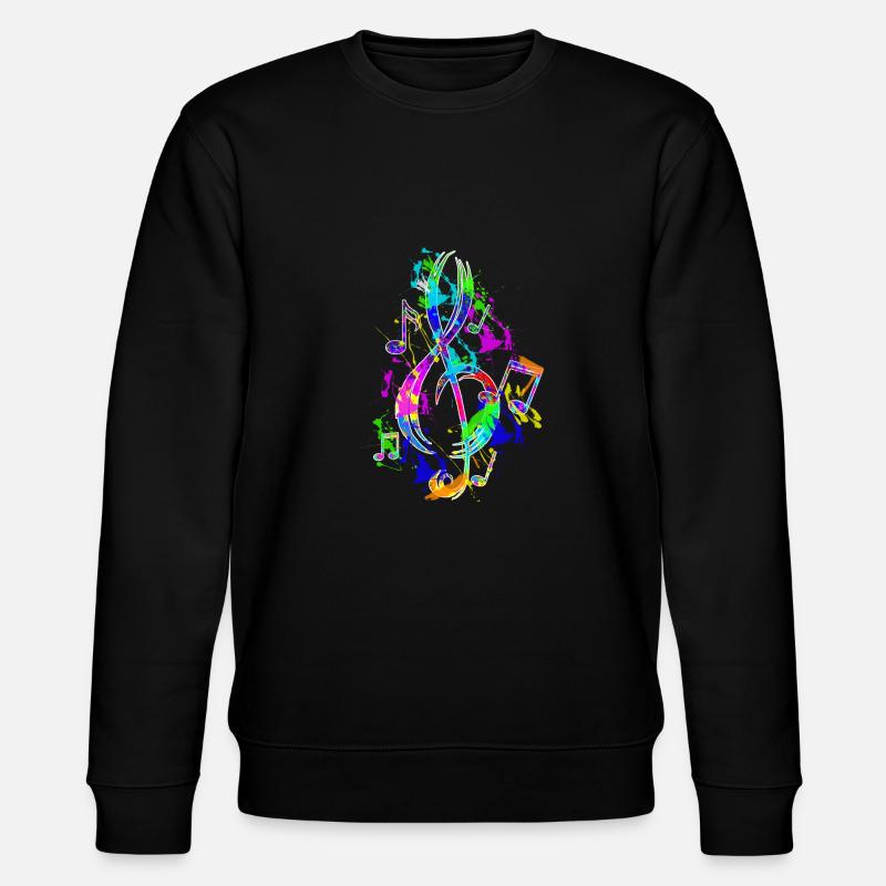 musical note - Stanley/Stella CHANGER Unisex Organic Sweatshirt - black