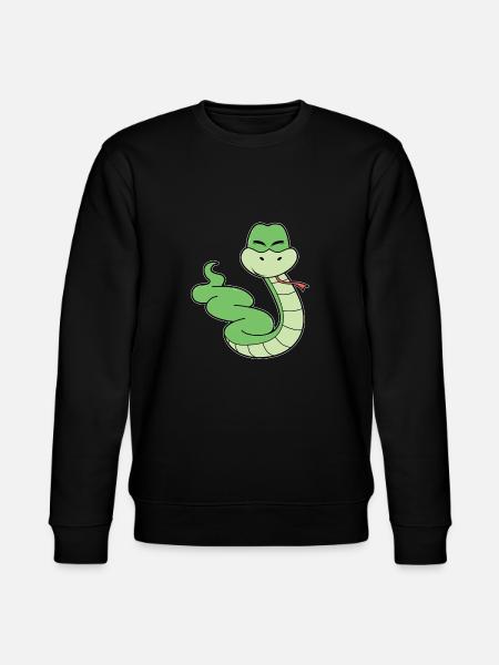 Cute snake - Stanley/Stella CHANGER Unisex Organic Sweatshirt - black