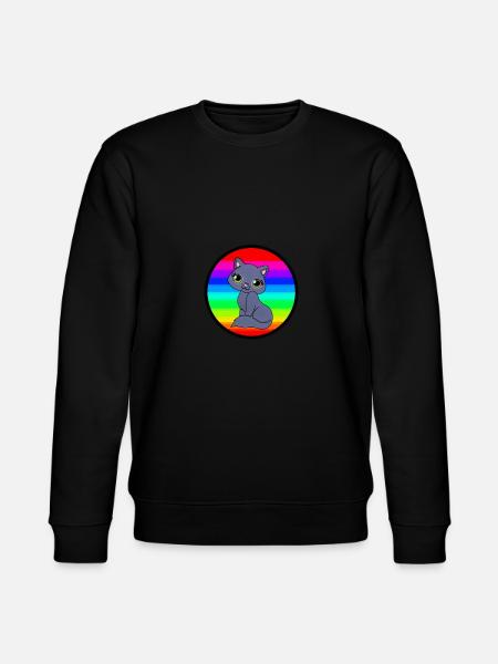 Cat in the cool background - Stanley/Stella CHANGER Unisex Organic Sweatshirt - black