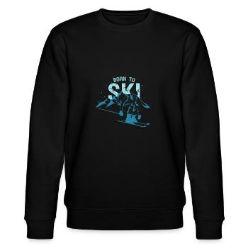 Né pour skier - Sweat bio CHANGER Stanley/Stella Unisexe - noir - Devant - Nik (191cm) & Marisol (170cm)