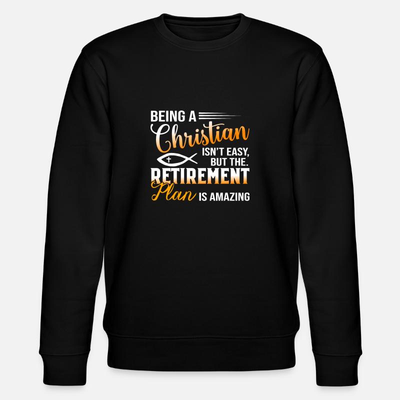 Christlicher religiöser Pensionsplan - Stanley/Stella Unisex Bio-Sweatshirt CHANGER  - Schwarz