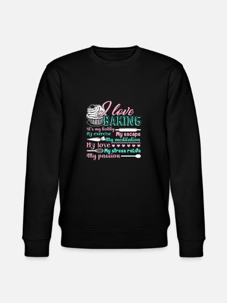 Bäcker Ich liebe Backen - Stanley/Stella Unisex Bio-Sweatshirt CHANGER - Schwarz