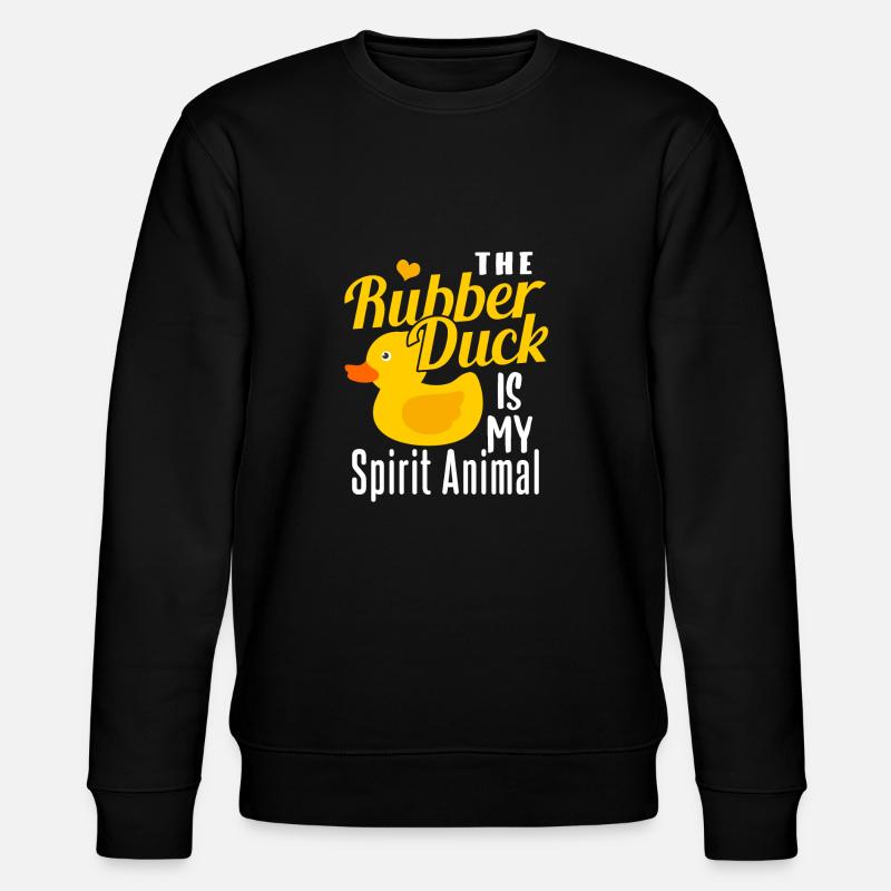 Rubber Duck Duck Gift - Stanley/Stella CHANGER Unisex Organic Sweatshirt - black