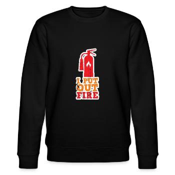Feuerlöscher - Stanley/Stella Unisex Bio-Sweatshirt CHANGER  - Schwarz - Vorne - Nik (191cm) & Marisol (170cm)