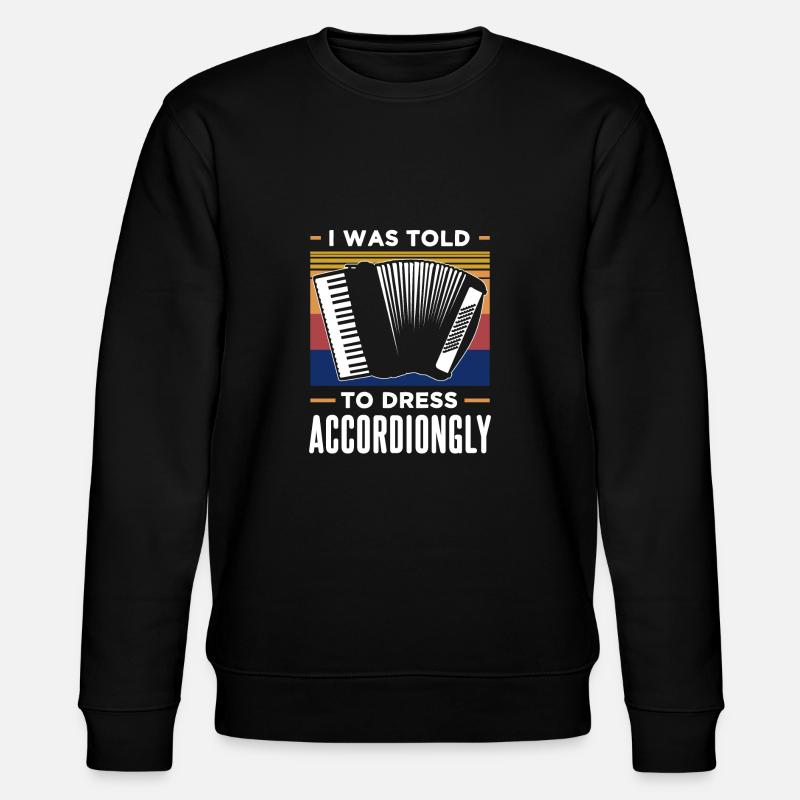 Akkordeon Retro Geschenkidee - Stanley/Stella Unisex Bio-Sweatshirt CHANGER  - Schwarz