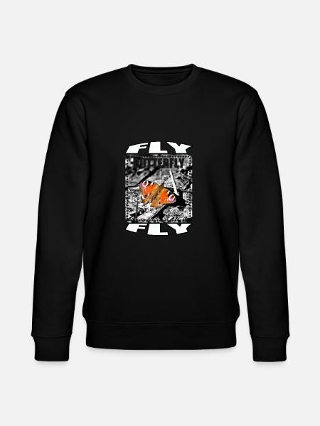Butterfly Schmetterling - Stanley/Stella CHANGER Unisex Organic Sweatshirt - black