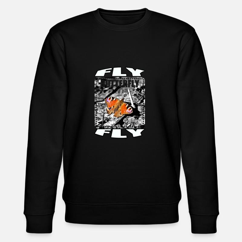 Papillon Butterfly - Sweat bio CHANGER Stanley/Stella Unisexe - noir