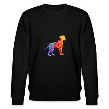 Dog - Stanley/Stella CHANGER Unisex Organic Sweatshirt - black - Front - Nik (191cm) & Marisol (170cm)