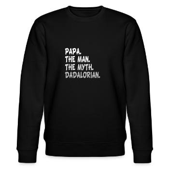 Vater Sohn Dadalorian - Stanley/Stella Unisex Bio-Sweatshirt CHANGER  - Schwarz - Vorne - Nik (191cm) & Marisol (170cm)