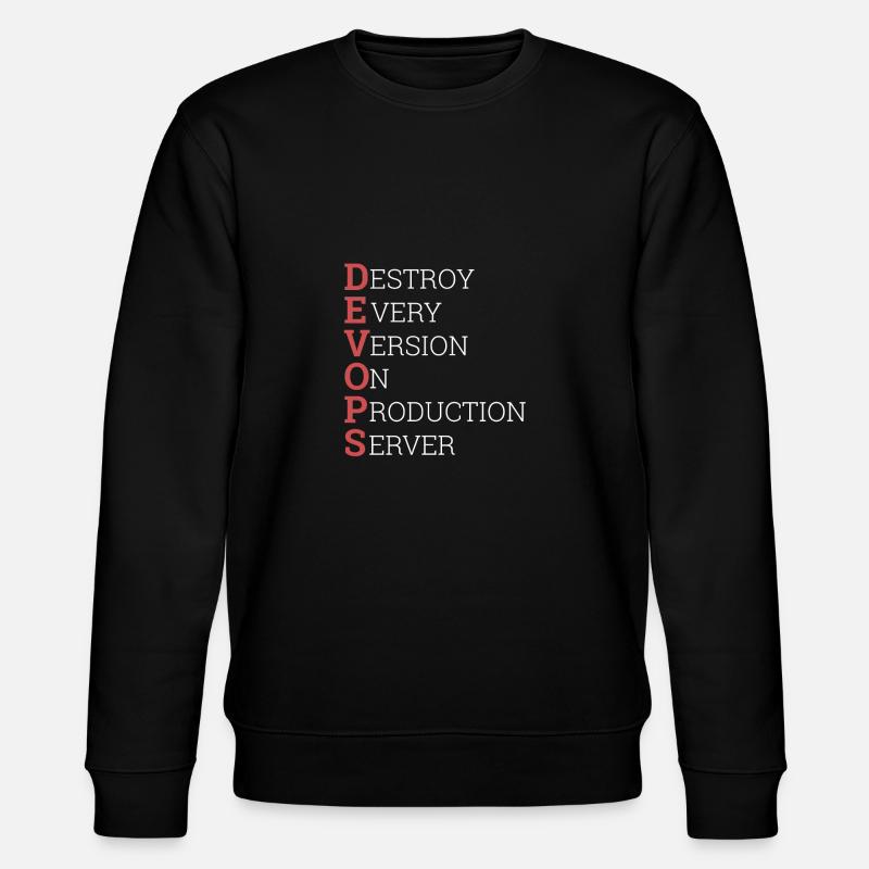 "Devops" | "Scrum Master" - Stanley/Stella Unisex Bio-Sweatshirt CHANGER  - Schwarz