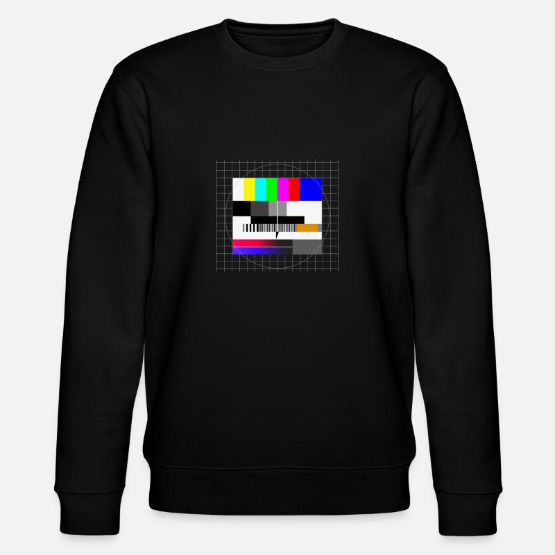 Retro test pattern - Stanley/Stella CHANGER Unisex Organic Sweatshirt - black