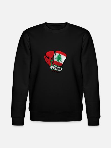 Libanon Flag, libanesiske Fighter, Libanon Boksning - Stanley/Stella økologisk unisex-sweatshirt CHANGER - sort