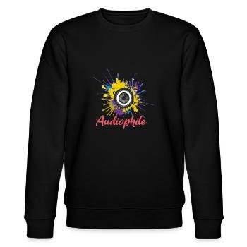 Audiophile saying sound analog music sound engineer - Stanley/Stella CHANGER Unisex Organic Sweatshirt - black - Front - Nik (191cm) & Marisol (170cm)