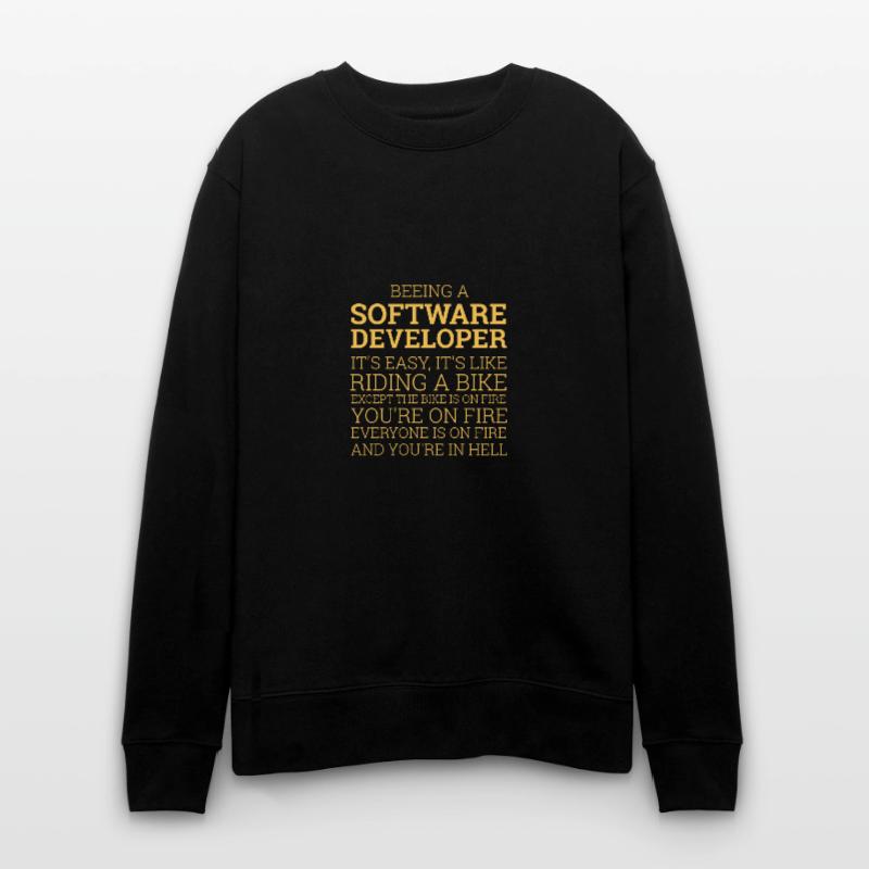 "Software Developer- Riding a Bike" | Programmer Stanley/Stella Unisex Bio-Sweatshirt CHANGER 