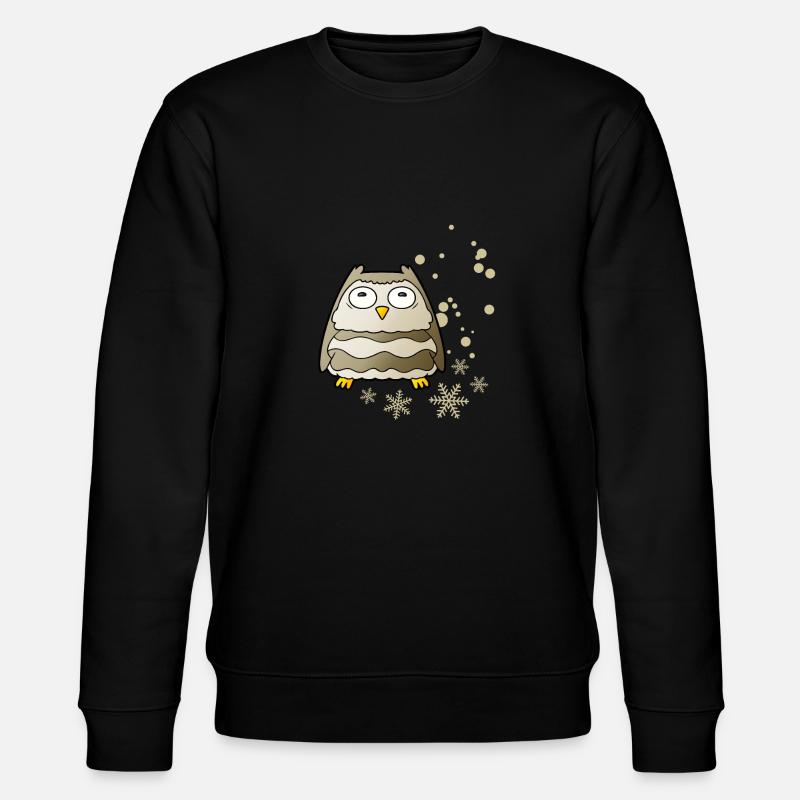 Chouette avec flocons de neige - Sweat bio CHANGER Stanley/Stella Unisexe - noir