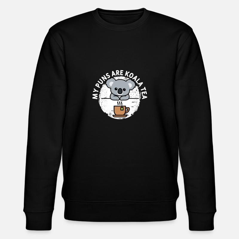 My Puns Are Koala Tea - Stanley/Stella CHANGER Unisex Organic Sweatshirt - black
