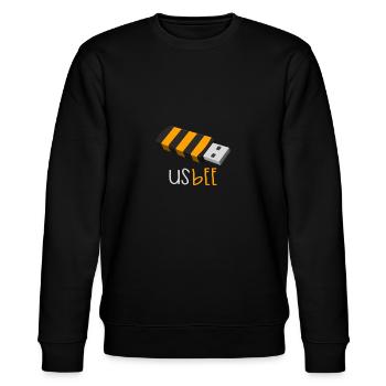 USBee - Stanley/Stella CHANGER Unisex Organic Sweatshirt - black - Front - Nik (191cm) & Marisol (170cm)