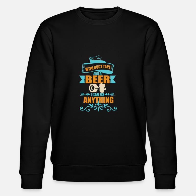 Lustiger Spaß mit Bier - Stanley/Stella Unisex Bio-Sweatshirt CHANGER  - Schwarz