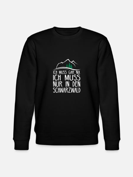 Schwarzwald Wandern Wald Geschenkidee - Stanley/Stella Unisex Bio-Sweatshirt CHANGER - Schwarz