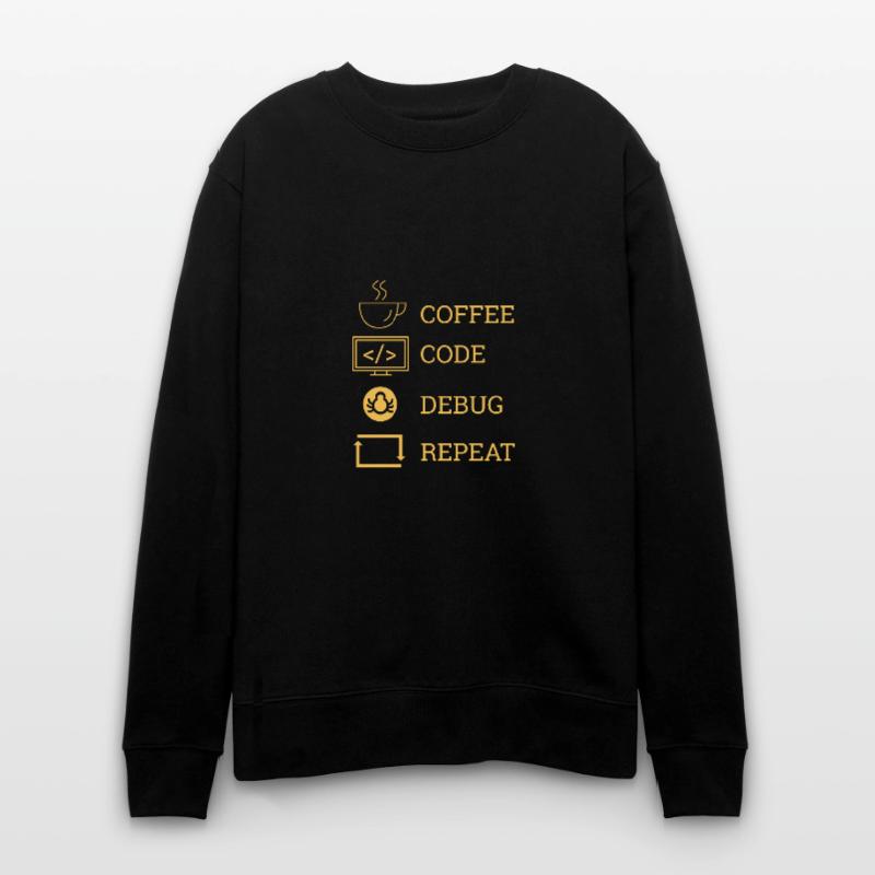 "Coffee Code Debug Repeat" | Programmierer Stanley/Stella Unisex Bio-Sweatshirt CHANGER 