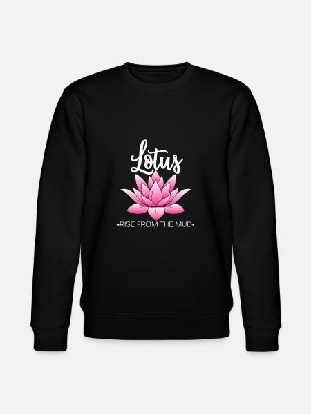 Lotus Blossom Flower Namaste - Stanley/Stella CHANGER Unisex Organic Sweatshirt - black