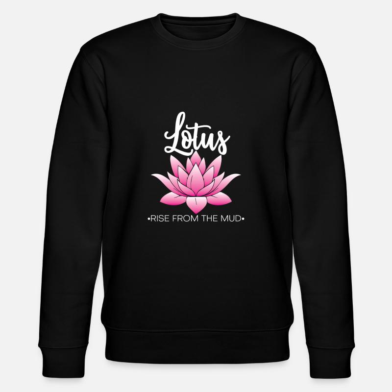 Lotus Blüte Blume Namaste - Stanley/Stella Unisex Bio-Sweatshirt CHANGER  - Schwarz