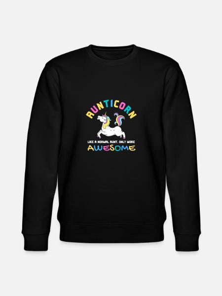 Aunticorn - Super Store tante Enhjørning Gave - Stanley/Stella økologisk unisex-sweatshirt CHANGER  - sort