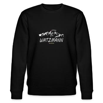 Watzmann Herz Wandern Berge Damen Alpen Geschenk - Stanley/Stella Unisex Bio-Sweatshirt CHANGER  - Schwarz - Vorne - Nik (191cm) & Marisol (170cm)
