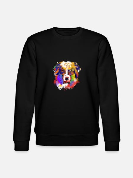 Australske hyrdehunde Art Dog Training - Stanley/Stella økologisk unisex-sweatshirt CHANGER  - sort