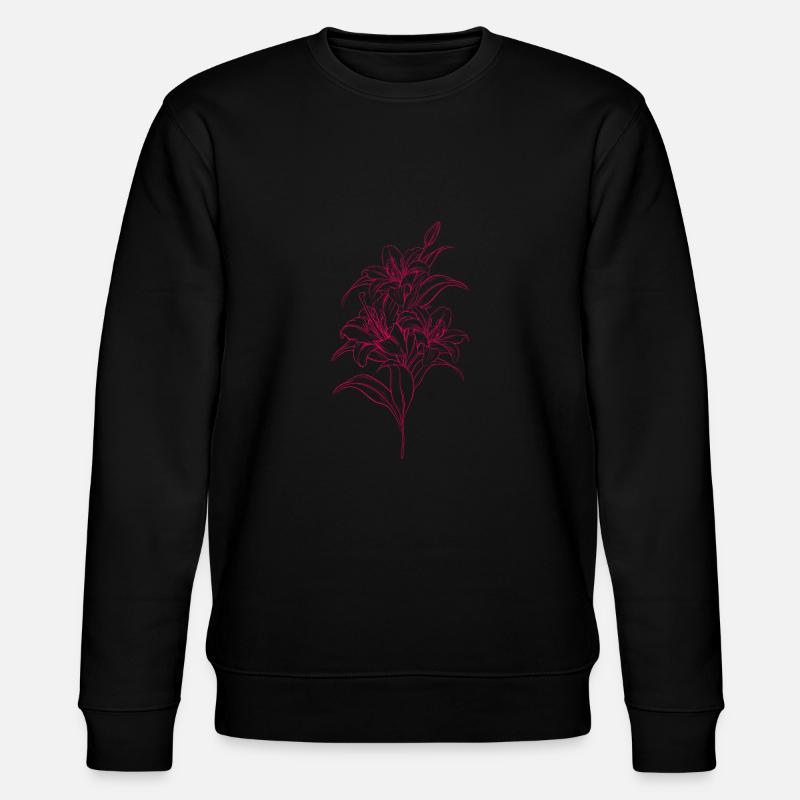 Lys fleurs plante - Sweat bio CHANGER Stanley/Stella Unisexe - noir