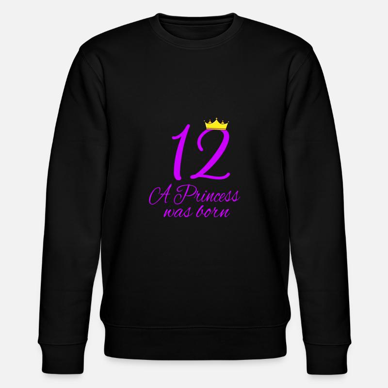 12 anniversaire de la princesse né - Sweat bio CHANGER Stanley/Stella Unisexe - noir