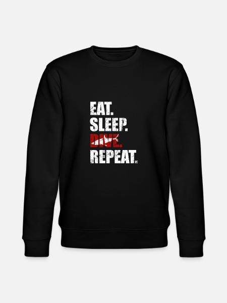 Eat sleep dive repeat plongeurs - Sweat bio CHANGER Stanley/Stella Unisexe - noir
