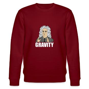 Drôle de Science Meme Isaac Newton « GRAVITY » Citation - Sweat bio CHANGER Stanley/Stella Unisexe - bordeaux - Devant - Nik (191cm) & Marisol (170cm)
