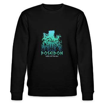 Poseidon Trident T Shirt Griechische Götter Herr - Stanley/Stella Unisex Bio-Sweatshirt CHANGER  - Schwarz - Vorne - Nik (191cm) & Marisol (170cm)