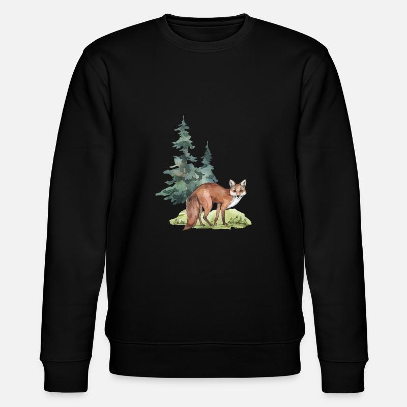 Fox Forest - Stanley/Stella CHANGER Unisex Organic Sweatshirt - black