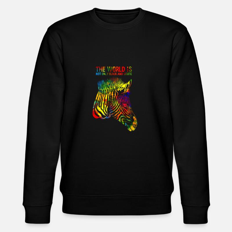 zebra - Stanley/Stella CHANGER Unisex Organic Sweatshirt - black