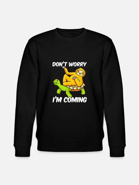 Sloth sloth lazy riding turtle - Stanley/Stella CHANGER Unisex Organic Sweatshirt - black