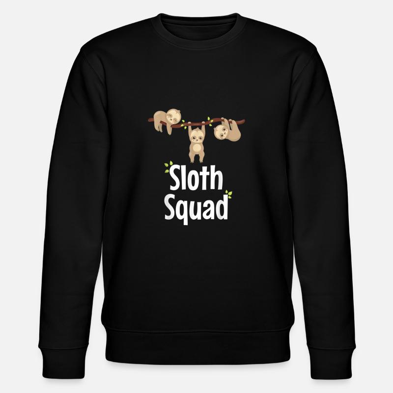 Faultier Faultiere Gang Squad - Stanley/Stella Unisex Bio-Sweatshirt CHANGER  - Schwarz
