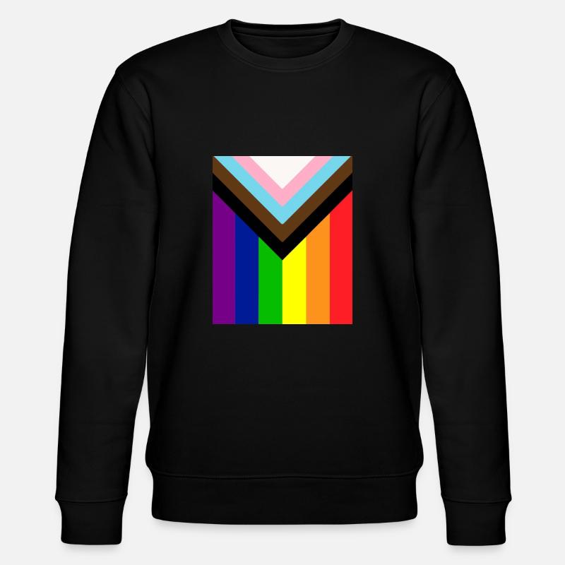 Drapeau arc-en-ciel Gay Pride LGBT - Sweat bio CHANGER Stanley/Stella Unisexe - noir