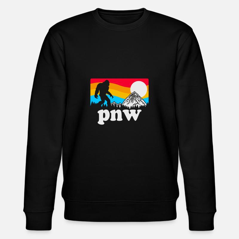 PNW Pacific Northwest Bigfoot - Stanley/Stella CHANGER Unisex Organic Sweatshirt - black